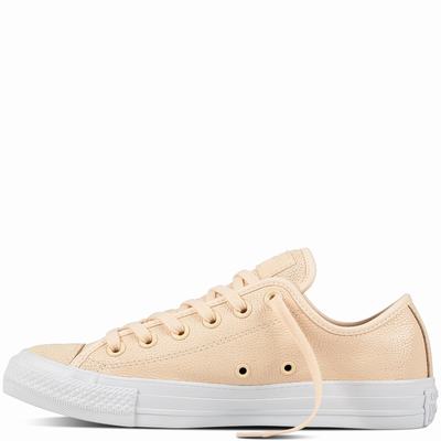 Converse Chuck Taylor All Star Pebbled Leather Low Tops Mens - Orange/Orange Shoes (901YAJVK)